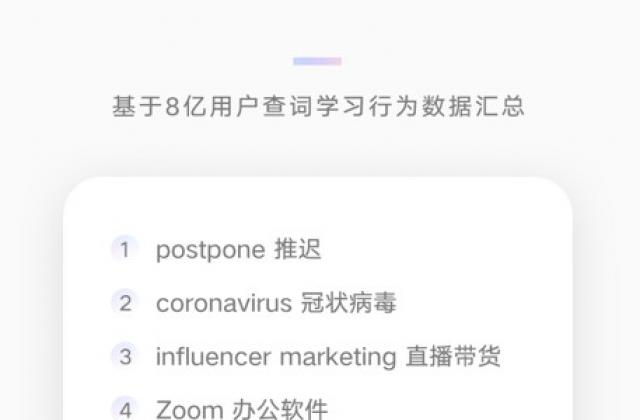 Postpone（推迟）登顶网易有道词典2020年度十大中英热词榜首